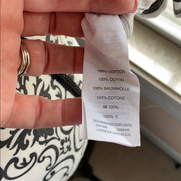 J. Crew Polka Dot Striped Boat Neck Tee Medium - Picture 3 of 4